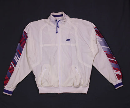 Nike - Vintage - White, Blue, & Red Track Jacket - Size M
