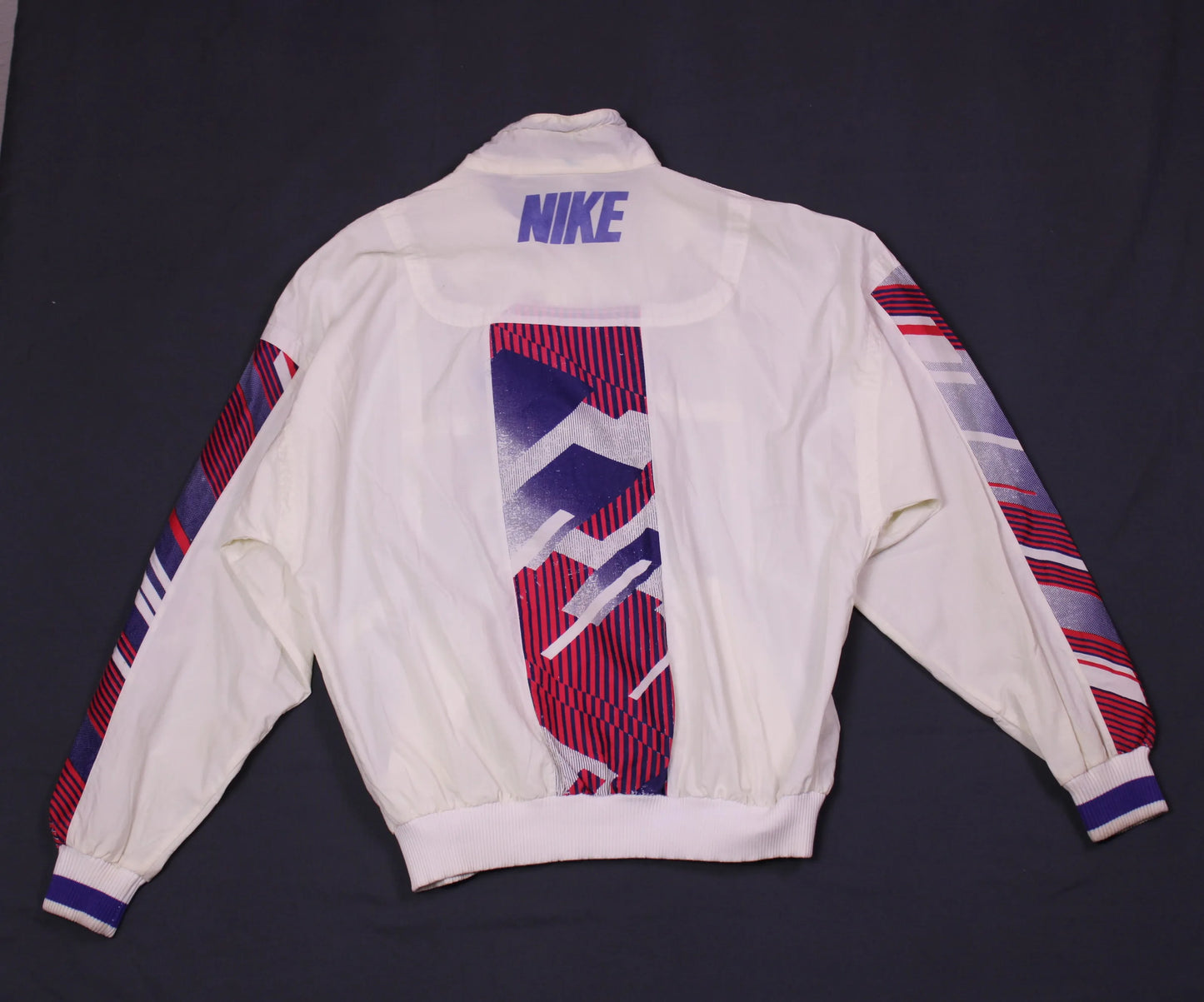 Nike - Vintage - White, Blue, & Red Track Jacket - Size M