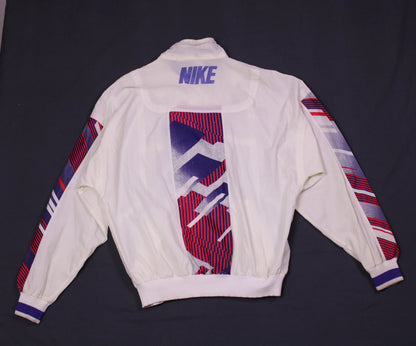 Nike - Vintage - White, Blue, & Red Track Jacket - Size M