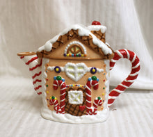 Load image into Gallery viewer, Vintage 2000- House of Lloyd, Christmas Around the World - Ceramic Gingerbread Teapot / Cookie Jar