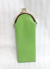 Load image into Gallery viewer, Kate Spade New York- Wink Wink Bright Green Soft Eyeglass Case w/ Kiss Lock