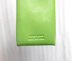 Kate Spade New York- Wink Wink Bright Green Soft Eyeglass Case w/ Kiss Lock