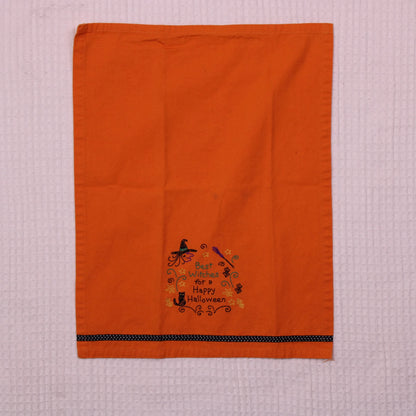 Orange Halloween Tea Towel
