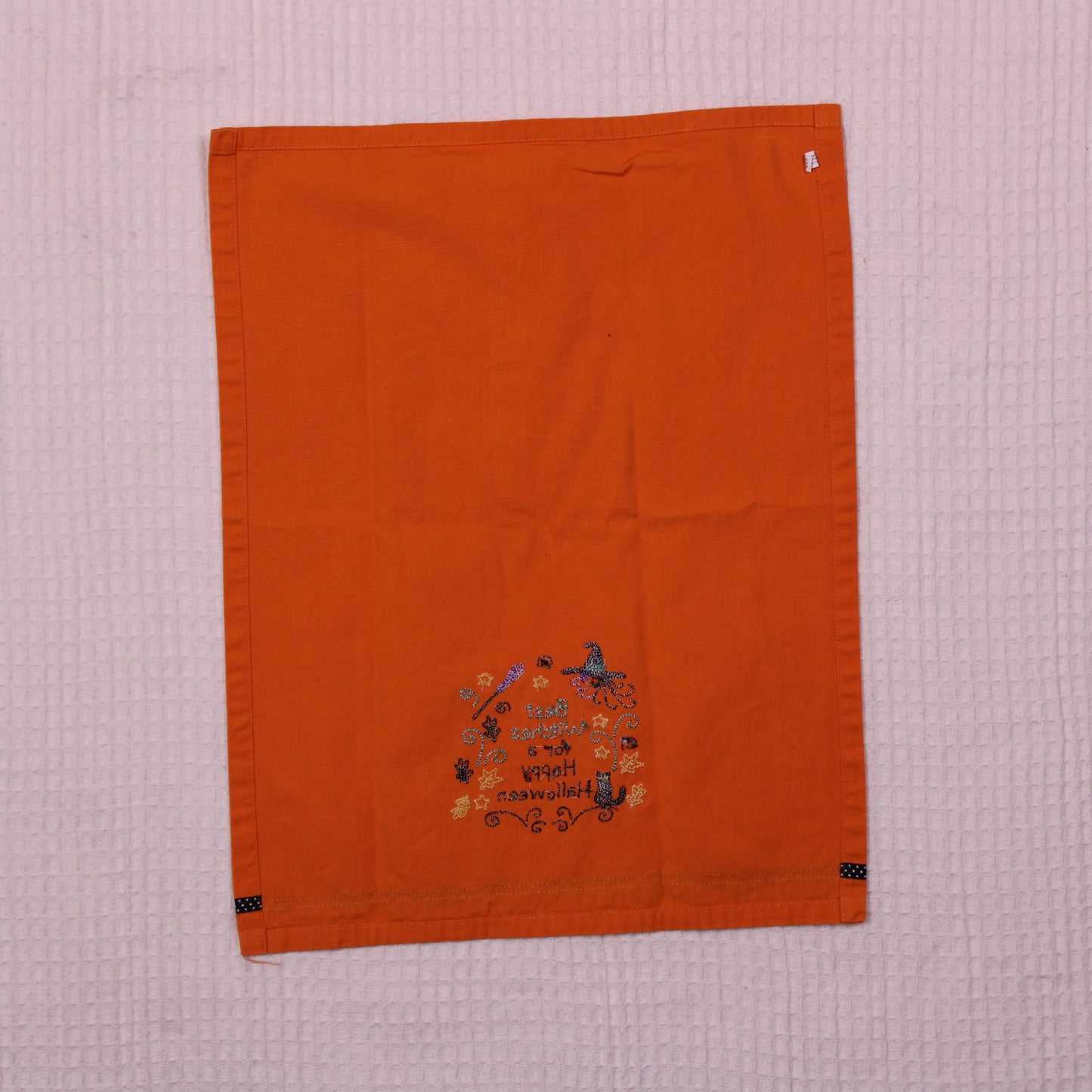 Orange Halloween Tea Towel