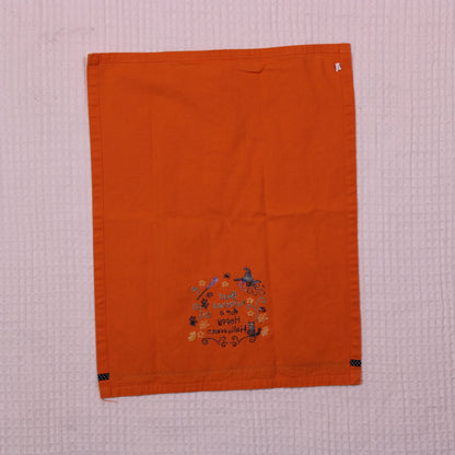 Orange Halloween Tea Towel