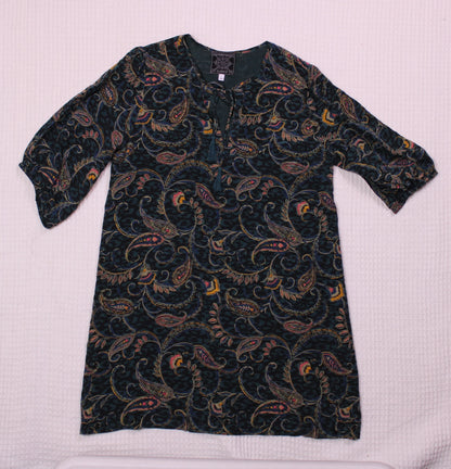 Johnny Was Jade - Marzanna Silk Paisley Shift Dress - Size L