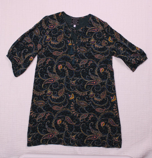 Johnny Was Jade - Marzanna Silk Paisley Shift Dress - Size L