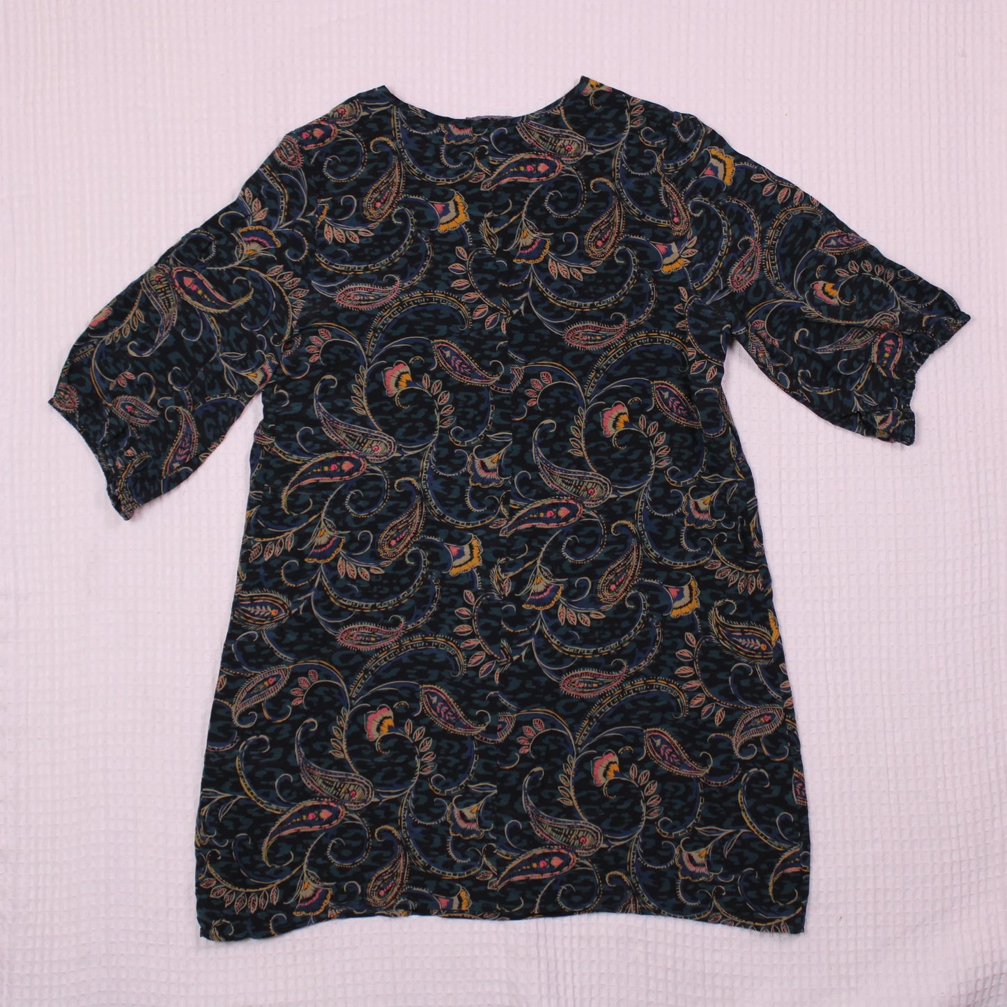 Johnny Was Jade - Marzanna Silk Paisley Shift Dress - Size L