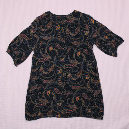 Johnny Was Jade - Marzanna Silk Paisley Shift Dress - Size L