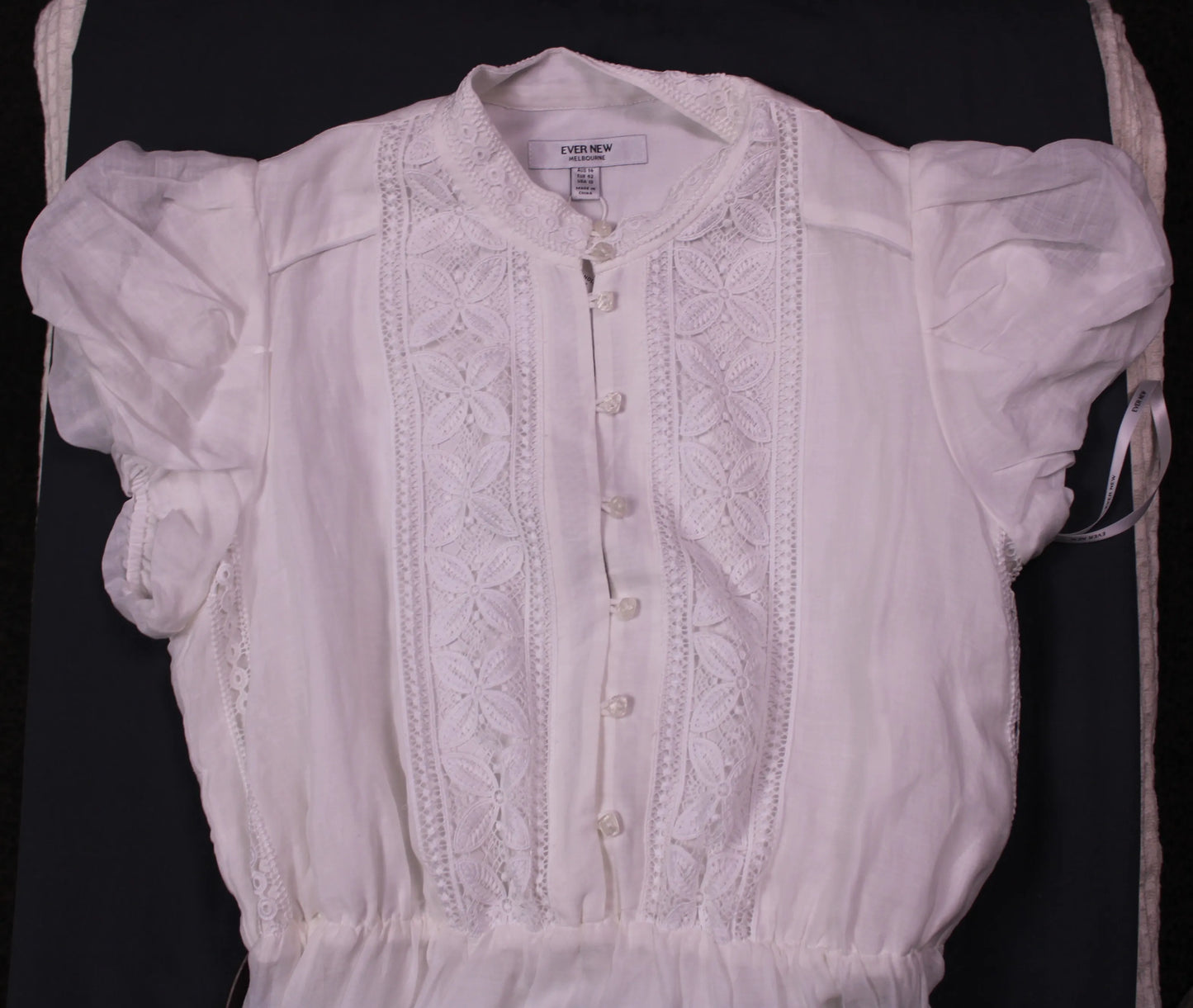 Ever New - White Lace Midi Dress - Size 10