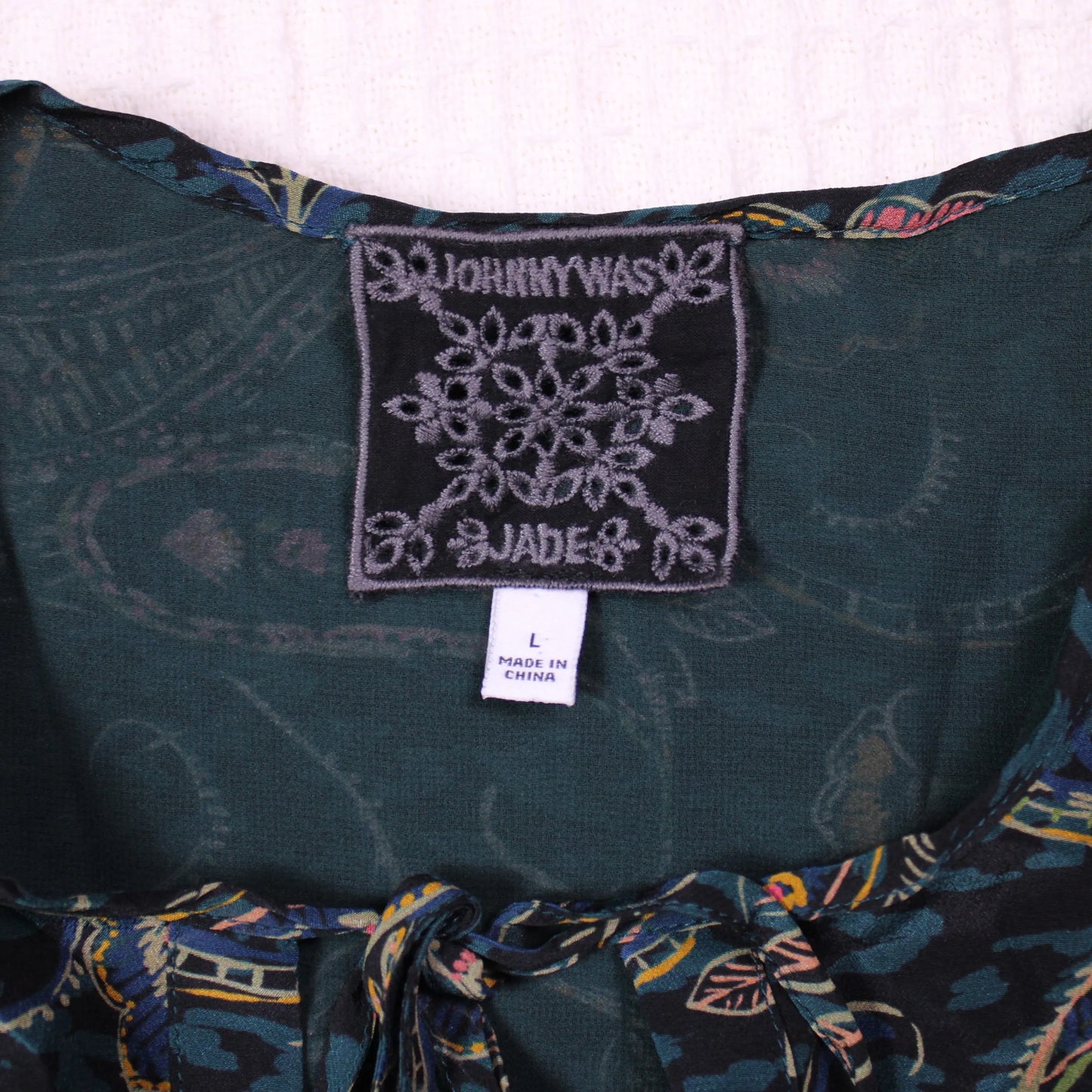 Johnny Was Jade - Marzanna Silk Paisley Shift Dress - Size L