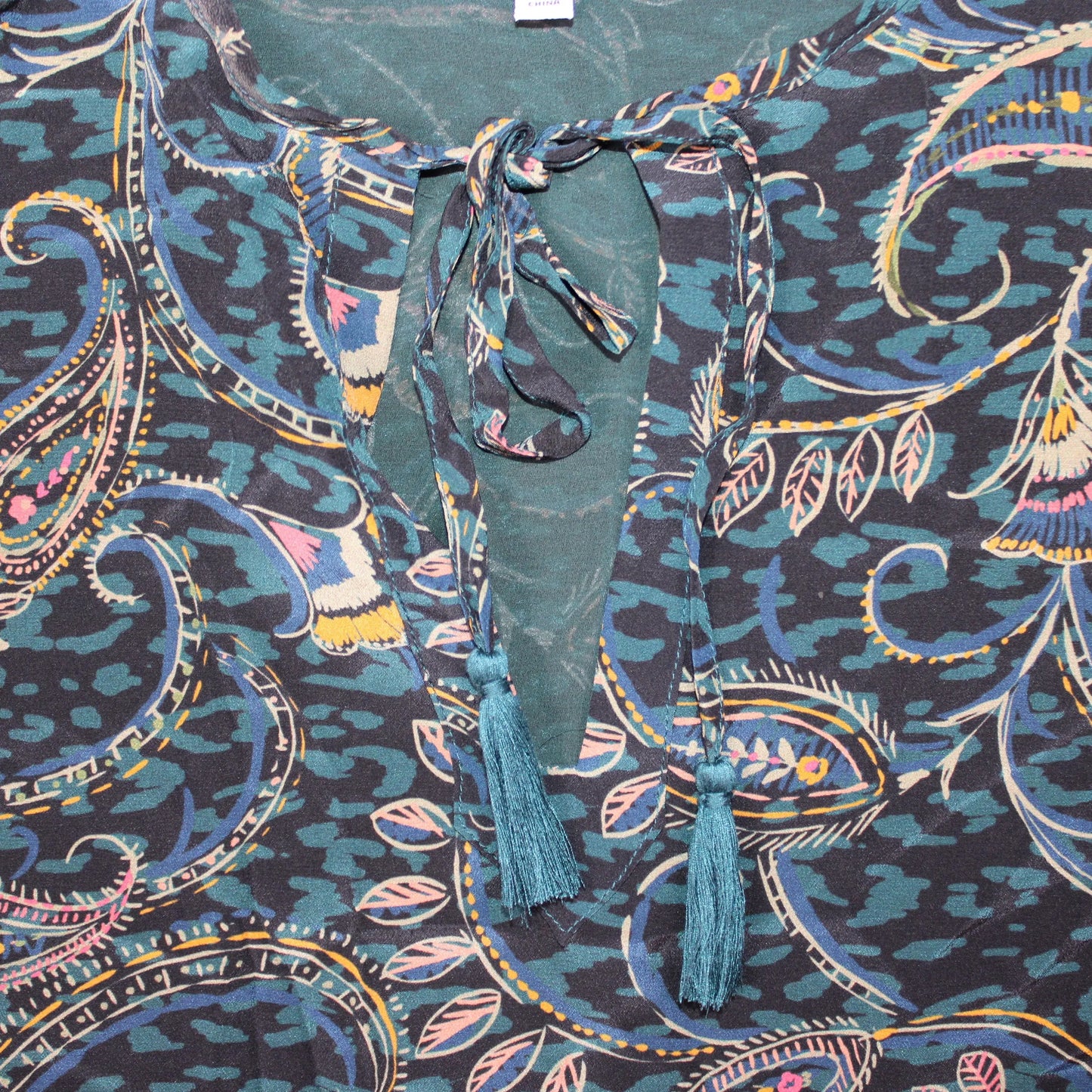 Johnny Was Jade - Marzanna Silk Paisley Shift Dress - Size L