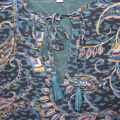 Johnny Was Jade - Marzanna Silk Paisley Shift Dress - Size L