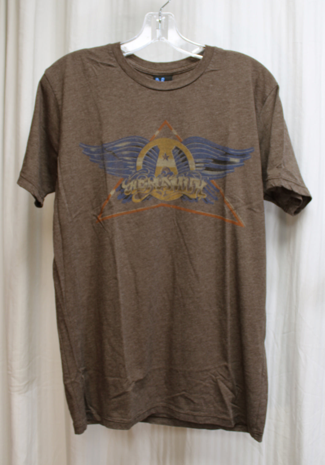 Junk Food - Aerosmith Logo - Brown Heathered T-Shirt - Size S