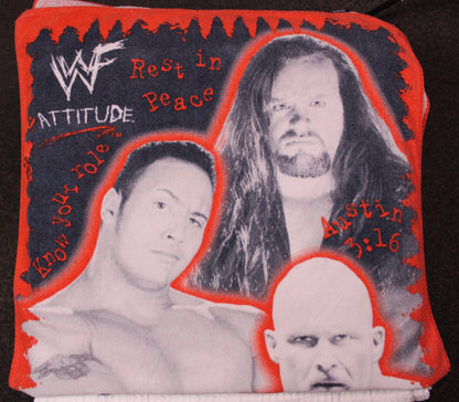 WWF - Vintage - Red, Black, & White Attitude Era Beach Towel