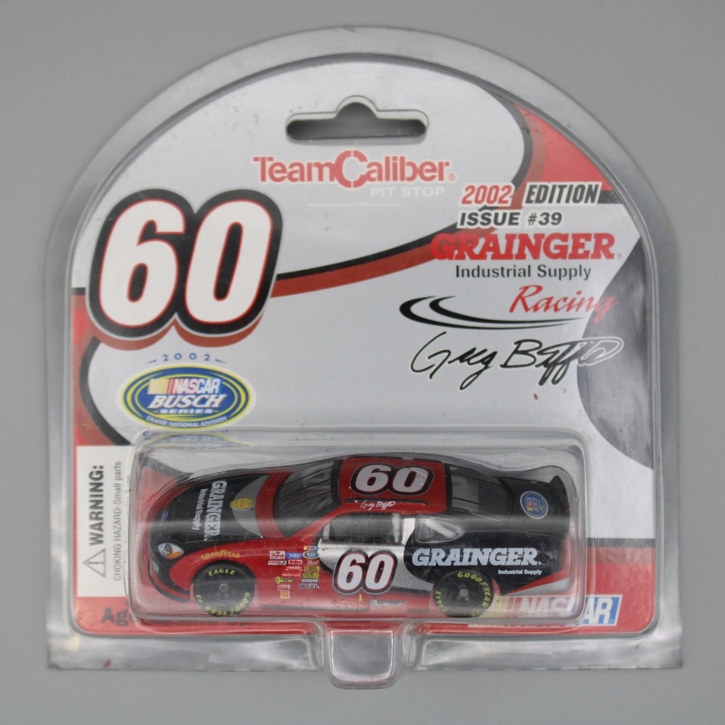 Team Caliber - Vintage - Silver/Black/Red 2002 Grainger #60 Ford Taurus NASCAR Greg Biffle Die-Cast Model Toy Car