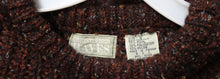 Load image into Gallery viewer, Men&#39;s Vintage - Christopher Hayes - Brown w/ Multi Color Fleck Chunky Wool Blend Pullover Cable Knit Sweater - Size S