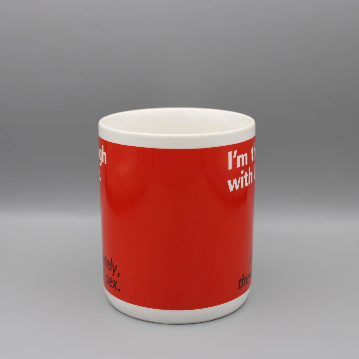 Shoebox Greetings / Hallmark - Vintage - Red & White Ceramic Mug