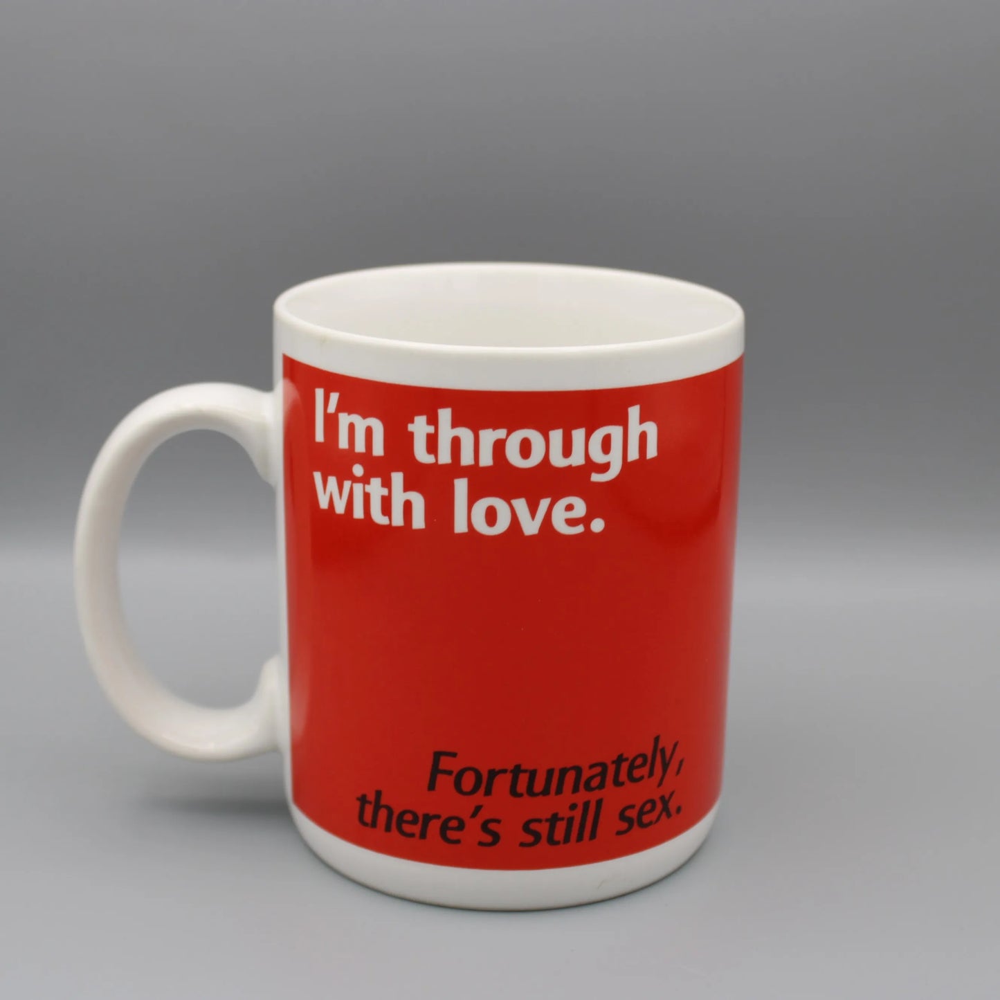 Shoebox Greetings / Hallmark - Vintage - Red & White Ceramic Mug