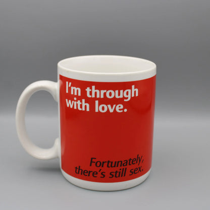 Shoebox Greetings / Hallmark - Vintage - Red & White Ceramic Mug