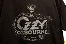 Load image into Gallery viewer, Ozzy Osbourne- Black w/ Metallic Silver - 2 Sided w/ Sleeve Graphic. November Rock Legends- T-Shirt- Size M (w/ Tags)