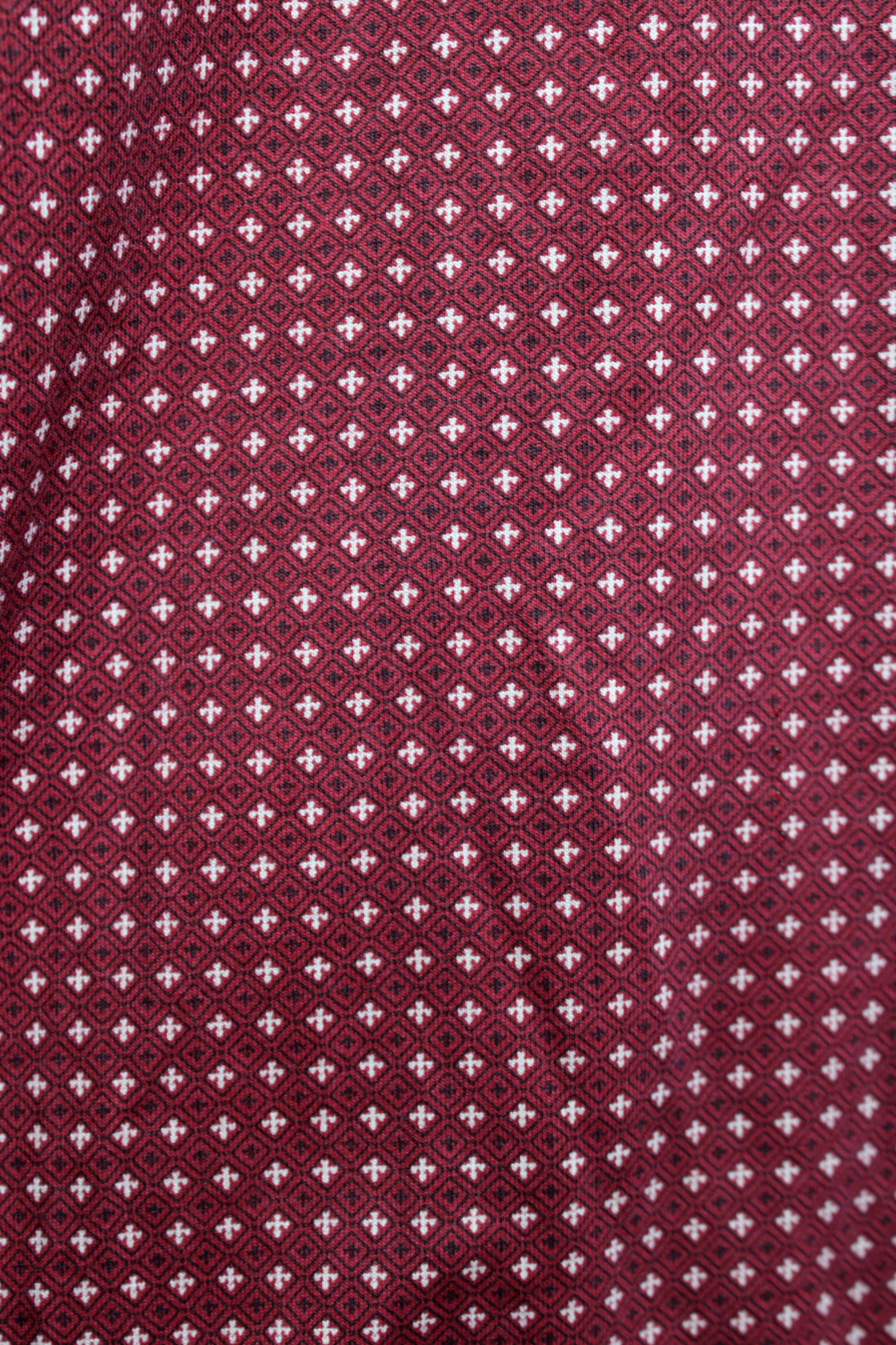 Vintage Men's - John Blair - Rust & Navy, Collared Henley Shirt - Size L