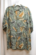 Load image into Gallery viewer, Men&#39;s - Campia Moda - Sage Green &amp; Earth Toned Tropical Hawaiian Shirt - Size L
