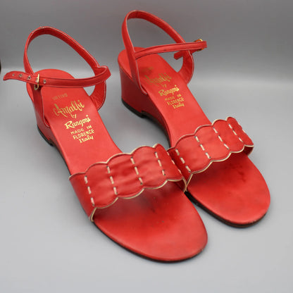 Amalfi by Rangoni - Vintage - Red Urtivo Snadals - No Size Marking