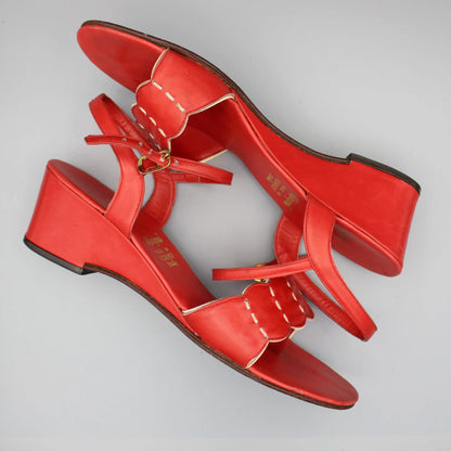 Amalfi by Rangoni - Vintage - Red Urtivo Snadals - No Size Marking