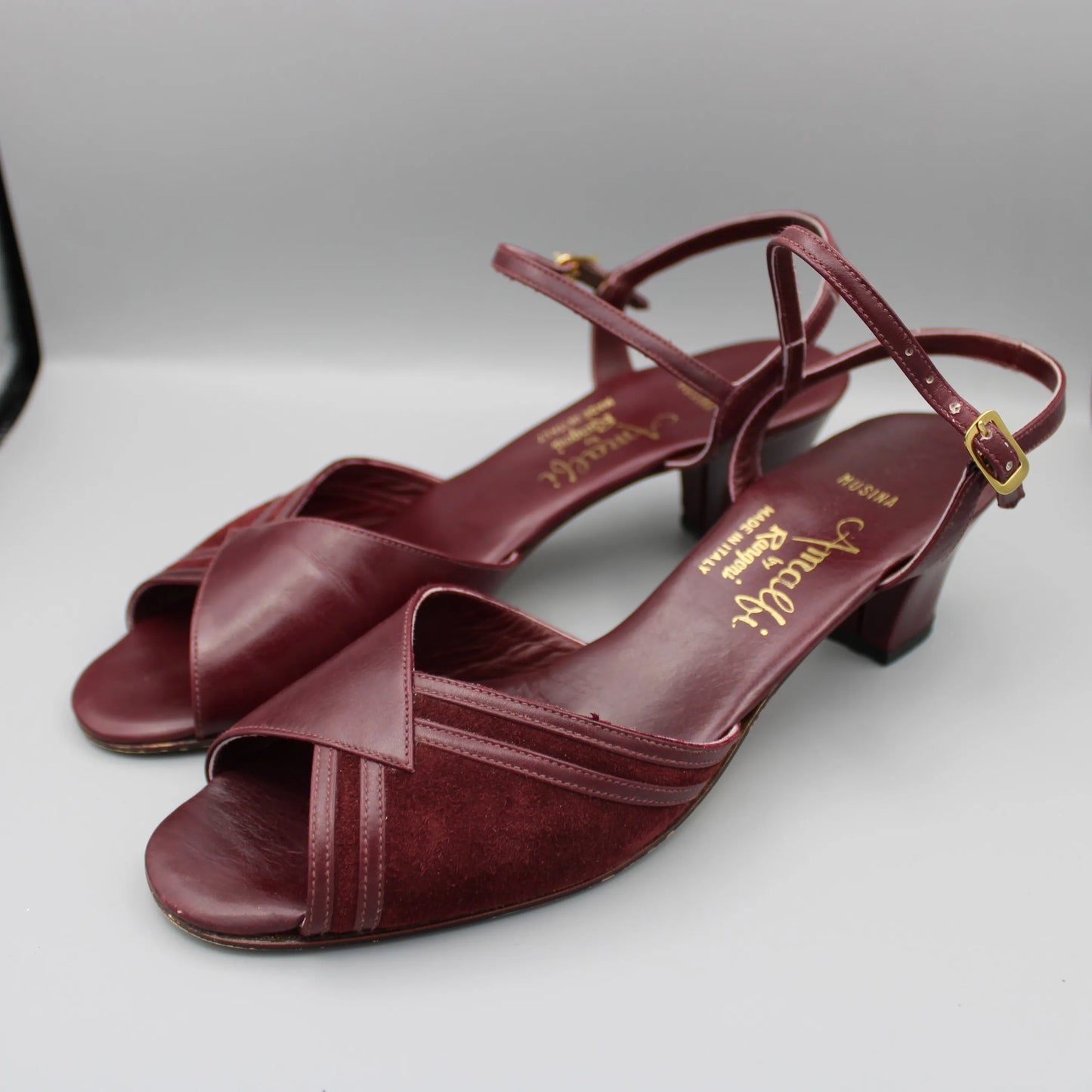 Amalfi by Rangoni - Vintage - Burgundy Musina Sandals - No Size Marking