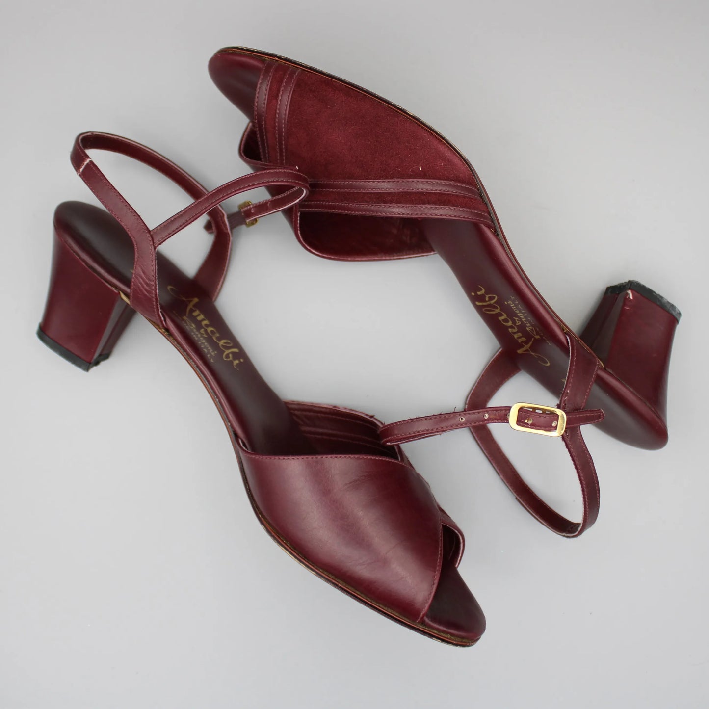 Amalfi by Rangoni - Vintage - Burgundy Musina Sandals - No Size Marking
