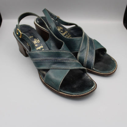 Amalfi by Rangoni - Vintage - Dark Green Puerto Sandals - No Size Mark