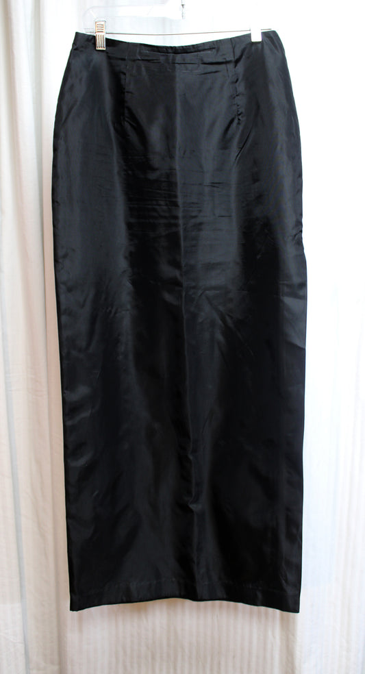 Vintage - Jessica McClintock Gunne Sax - Black Formal Long Taffeta Skirt - Size 9 (See Measurements 28" Waist)