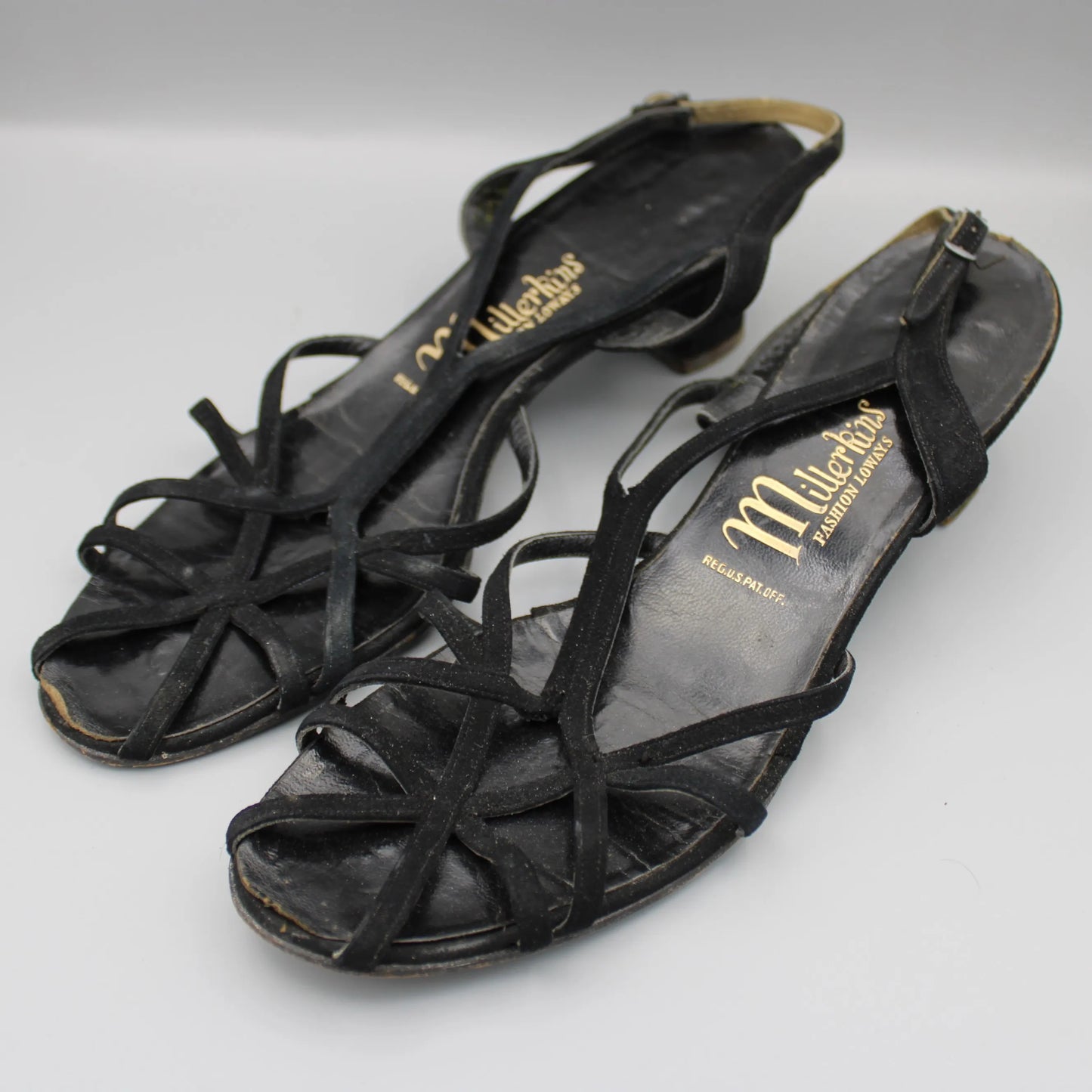 Millerkins Fashion Loways - Vintage - Black Strappy Sandals