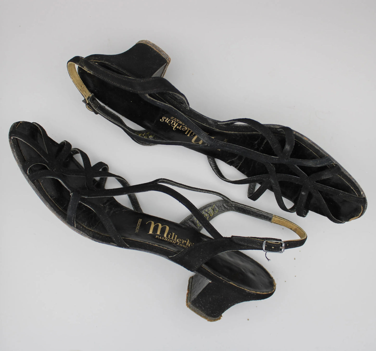 Millerkins Fashion Loways - Vintage - Black Strappy Sandals