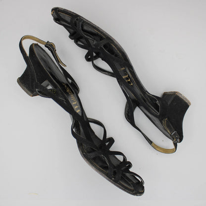 Millerkins Fashion Loways - Vintage - Black Strappy Sandals