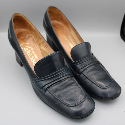 Caressa by Taicher - Vintage - Navy Loafer Pump - Size 8 AA