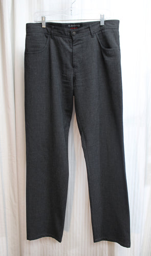 Men's -Alberto Pants - Charcoal Ceramica Stone Modern Fit Pants - Size 33/32