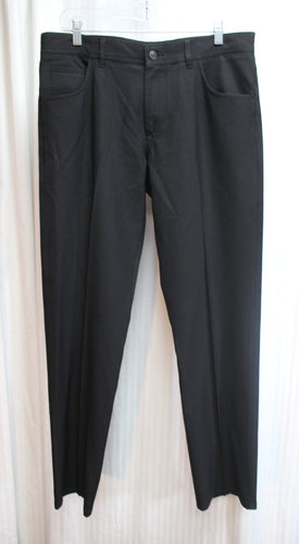 Men's -Alberto Pants - Black Ceramica Stone Modern Fit Pants - Size 33/32