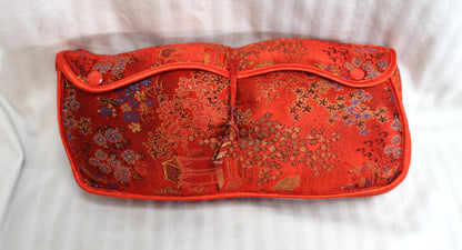 Vintage - Charles Jourdan - Red "Satin Scuff" House Shoes Size XL (11) w/ Case