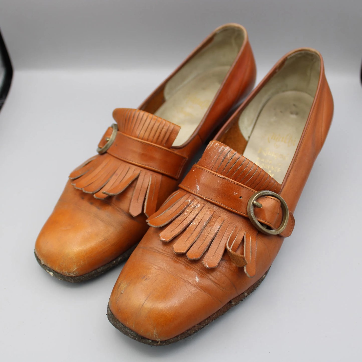 Amalfi by Rangoni - Vintage - Tan Leather Platform Loafers