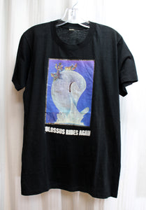 Vintage 1979 - Colossus Rides Again (Magic Mountain Amusement Park) - Black T Shirt w/ Glitter Border - Size L (See Measurements)