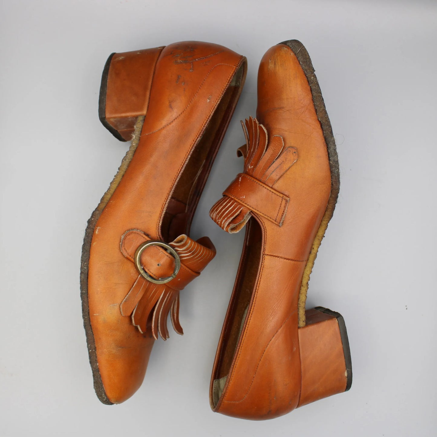 Amalfi by Rangoni - Vintage - Tan Leather Platform Loafers