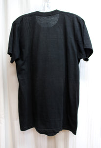 Vintage 1979 - Colossus Rides Again (Magic Mountain Amusement Park) - Black T Shirt w/ Glitter Border - Size L (See Measurements)