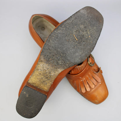 Amalfi by Rangoni - Vintage - Tan Leather Platform Loafers
