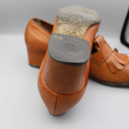 Amalfi by Rangoni - Vintage - Tan Leather Platform Loafers