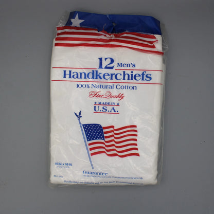 11 Men's Handkerchiefs - Vintage - White Handkerchiefs