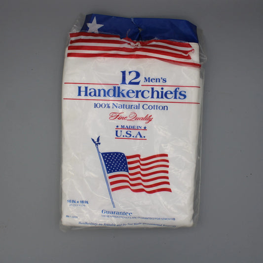 11 Men's Handkerchiefs - Vintage - White Handkerchiefs