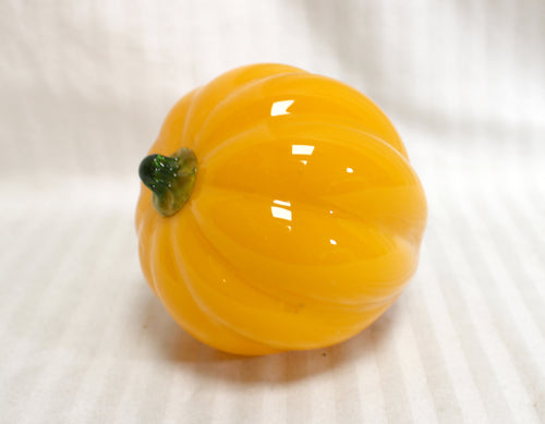 Blown Art Glass Pumpkin 4.5