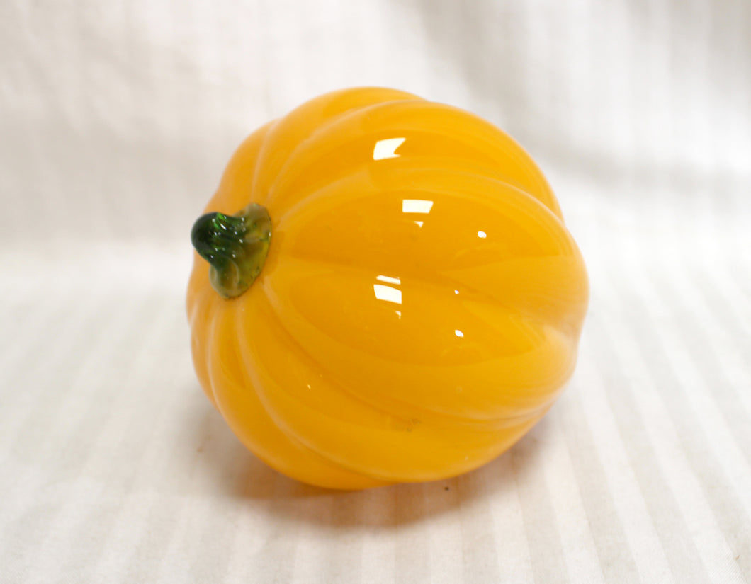 Blown Art Glass Pumpkin 4.5